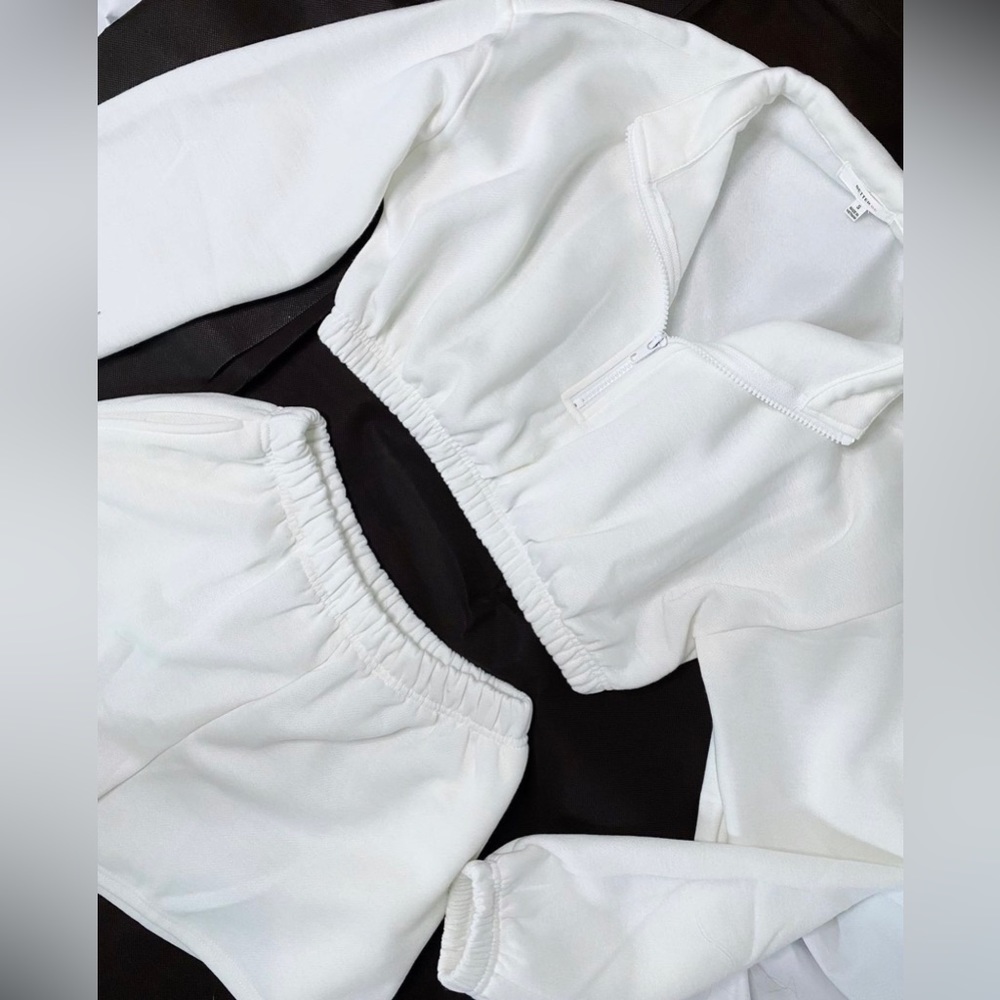 NEW white sweater/shorts set